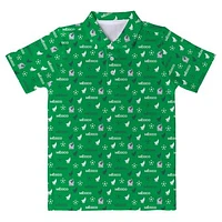 Youth Vive La Fete  Green Mexico National Team All-Over Print Polo