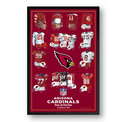 Arizona Cardinals 27" x 39" Uniform Heritage Framed Art Print