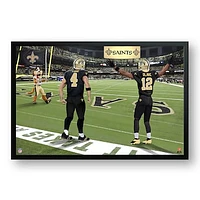 Derek Carr & Chris Olave New Orleans Saints 27" x 39" Two Player Framed Art Print