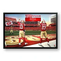 Brock Purdy & Christian McCaffrey San Francisco 49ers 27" x 39" Two Player Framed Art Print