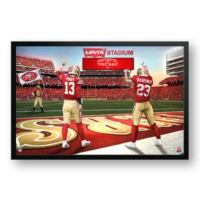 Brock Purdy & Christian McCaffrey San Francisco 49ers 27" x 39" Two Player Framed Art Print
