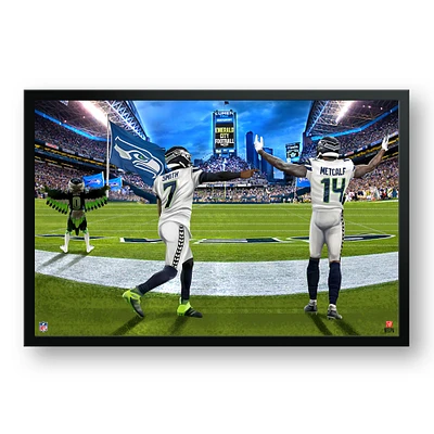 Geno Smith & DK Metcalf Seattle Seahawks 27" x 39" Two Player Framed Art Print