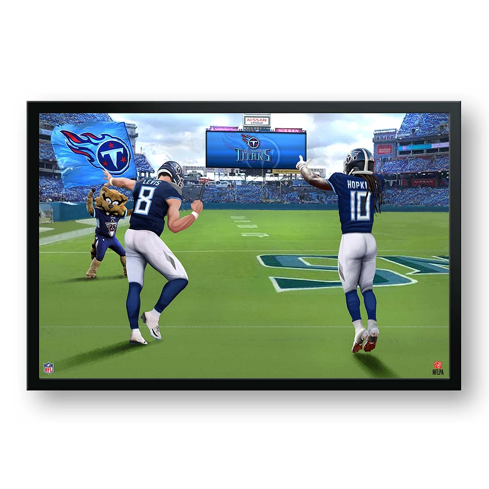 Will Levis & DeAndre Hopkins Tennessee Titans 27" x 39" Two Player Framed Art Print