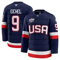 Men's Fanatics Jack Eichel Navy USA 2025 4 Nations Face-Off Premium Jersey