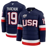 Men's Fanatics Matthew Tkachuk Navy USA 2025 4 Nations Face-Off Premium Jersey