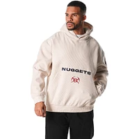 Unisex The Wild Collective  Cream Denver Nuggets Corduroy Tri-Blend Pullover Hoodie