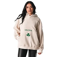 Unisex The Wild Collective Cream Boston Celtics Corduroy Tri-Blend Pullover Hoodie