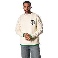 Unisex The Wild Collective Cream Boston Celtics Jacquard Knit Pullover Sweater