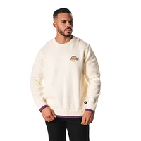 Unisex The Wild Collective  Cream Los Angeles Lakers Jacquard Knit Pullover Sweater