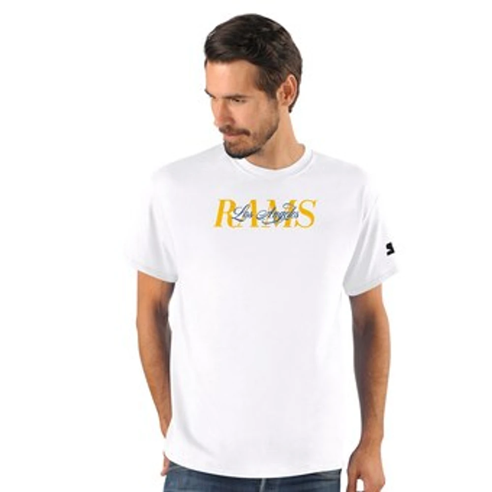 Men's Starter White Los Angeles Rams Royal Sol T-Shirt