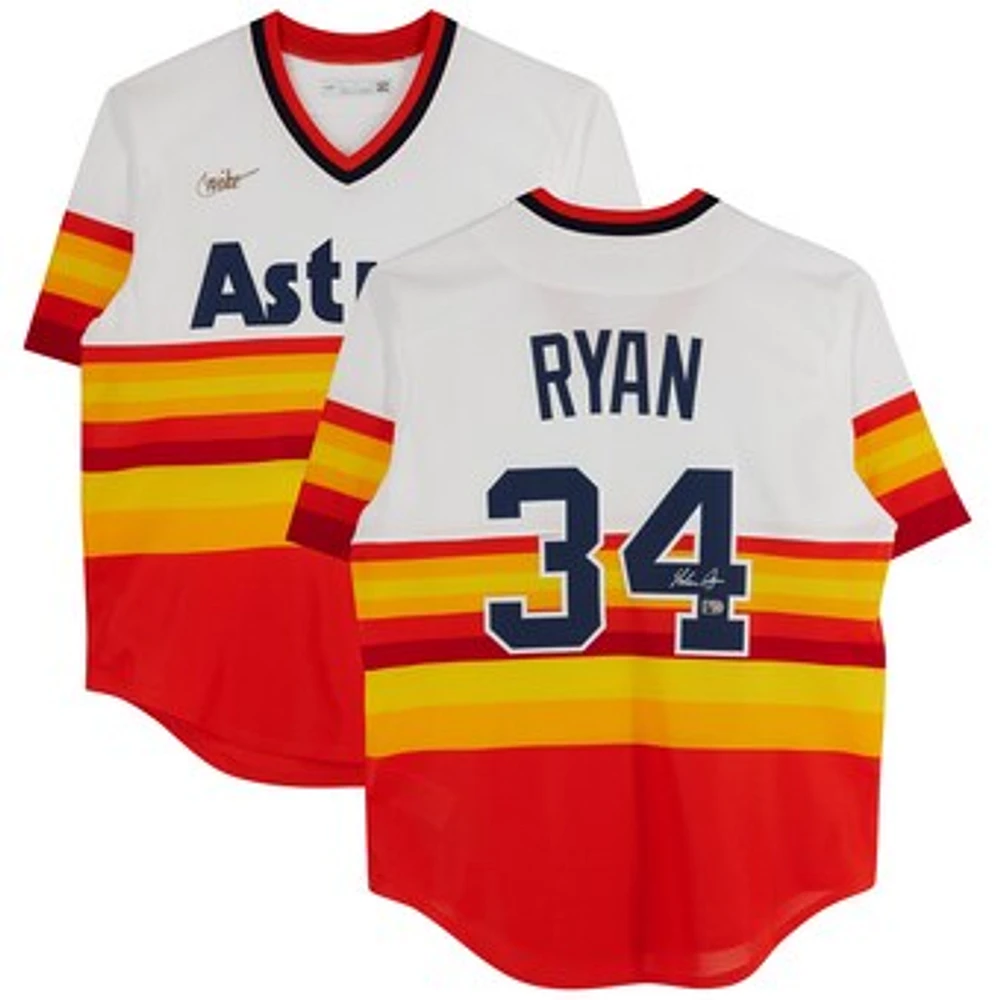 Nolan Ryan Houston Astros Autographed White 1993 Mitchell & Ness Authentic Jersey