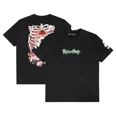 Men's Freeze Max  Black Rick And Morty Anatomy Park T-Shirt
