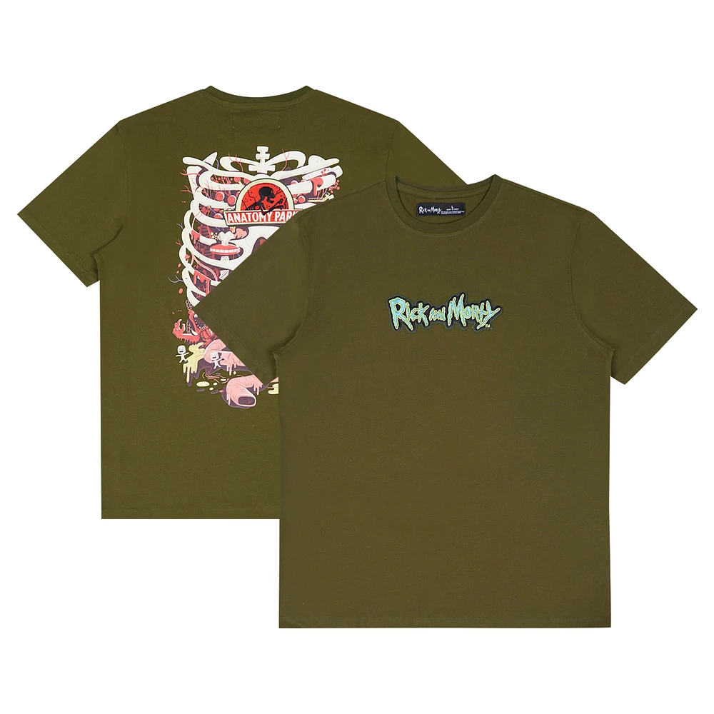 Men's Freeze Max Olive Rick And Morty Anatomy Park T-Shirt