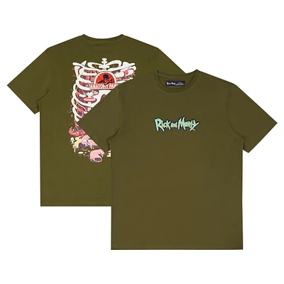 Men's Freeze Max  Olive Rick And Morty Anatomy Park T-Shirt