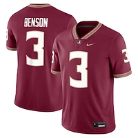 Men's Nike Trey Benson Garnet Florida State Seminoles Player Game Jersey