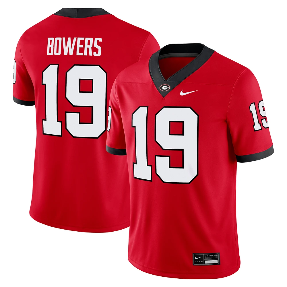 Men's Nike Brock Bowers Red Georgia Bulldogs Player Game Jersey