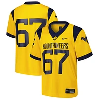 Youth Nike #67 Gold West Virginia Mountaineers Alternate Game Jersey