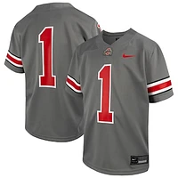 Youth Nike #1 Steel Ohio State Buckeyes Alternate Game Jersey