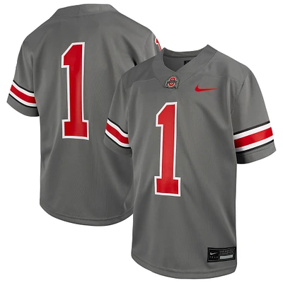 Youth Nike #1 Steel Ohio State Buckeyes Alternate Game Jersey