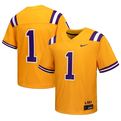 Youth Nike #1 Gold LSU Tigers Alternate Game Jersey