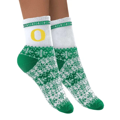 Women's ZooZatz Oregon Ducks Fuzzy Holiday Crew Socks