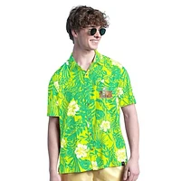 Men's Margaritaville Green Super Bowl LIX Bourbon Street Party Button-Up Shirt