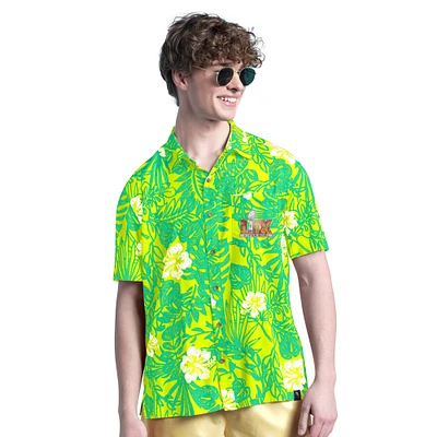 Men's Margaritaville Green Super Bowl LIX Bourbon Street Party Button-Up Shirt