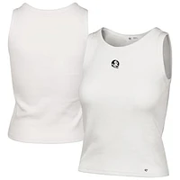 Women's '47  Cream Florida State Seminoles Micro Logo Ribbed Cropped Tank Top