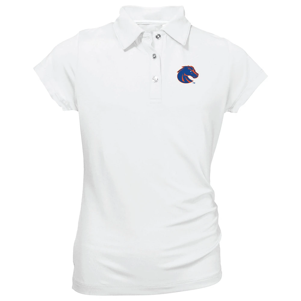 Youth Garb White Boise State Broncos Brighton Polo
