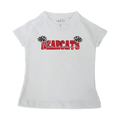 Girls Toddler Garb  White Cincinnati Bearcats Brittany V-Neck T-Shirt