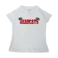 Girls Toddler Garb  White Cincinnati Bearcats Brittany V-Neck T-Shirt
