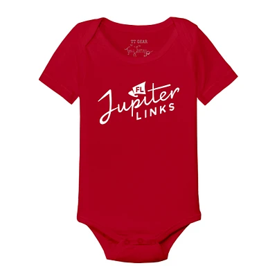 Infant Tiny Turnip Red Jupiter Links Golf Club Team Bodysuit