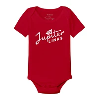 Infant Tiny Turnip Red Jupiter Links Golf Club Team Bodysuit