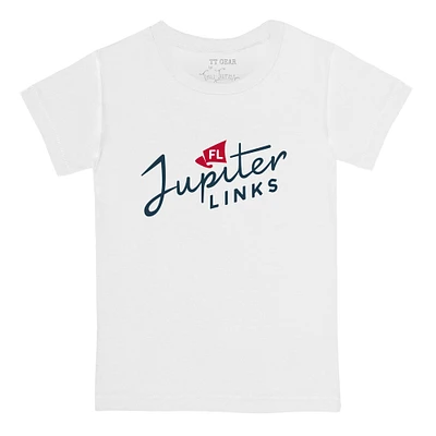 Youth Tiny Turnip White Jupiter Links Golf Club Team T-Shirt