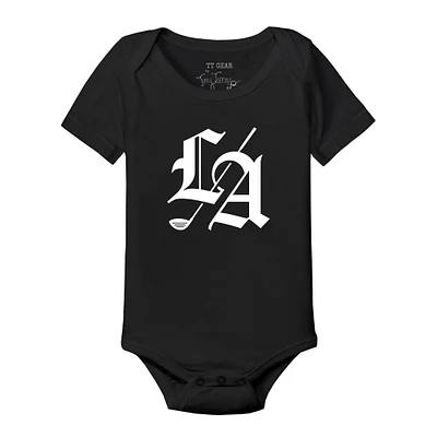 Infant Tiny Turnip Black Los Angeles Golf Club Team Bodysuit