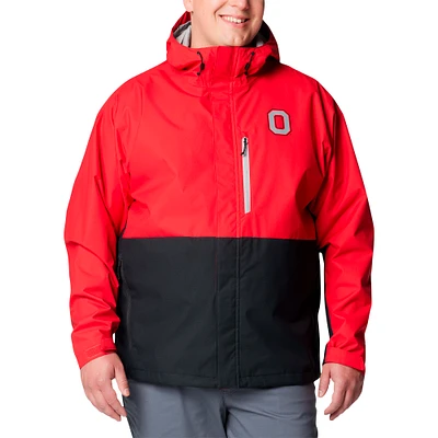 Men's Columbia  Scarlet Ohio State Buckeyes Big & Tall Field Bound Omni-Tech™ Full-Zip Jacket