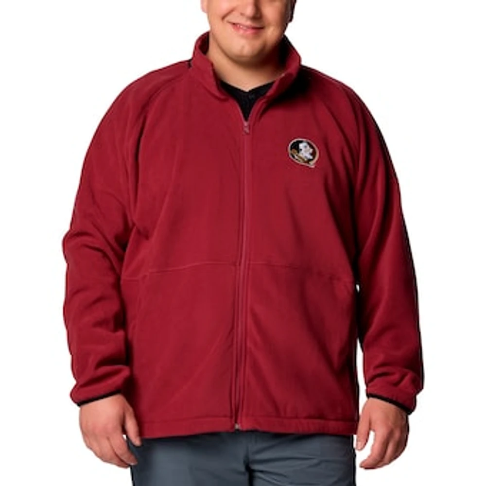 Men's Columbia  Garnet Florida State Seminoles Big & Tall Flanker™ IV Fleece Raglan Full-Zip Jacket