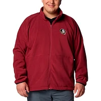 Men's Columbia  Garnet Florida State Seminoles Big & Tall Flanker™ IV Fleece Raglan Full-Zip Jacket