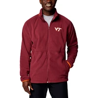 Men's Columbia  Maroon Virginia Tech Hokies Big & Tall Flanker™ IV Fleece Raglan Full-Zip Jacket