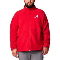 Men's Columbia  Crimson Alabama Tide Big & Tall Flanker™ IV Fleece Raglan Full-Zip Jacket