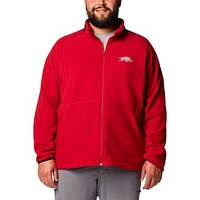 Men's Columbia  Crimson Arkansas Razorbacks Big & Tall Flanker™ IV Fleece Raglan Full-Zip Jacket