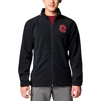 Men's Columbia  Black Ohio State Buckeyes Big & Tall Flanker™ IV Fleece Raglan Full-Zip Jacket