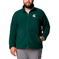 Men's Columbia  Green Michigan State Spartans Big & Tall Flanker™ IV Fleece Raglan Full-Zip Jacket