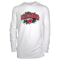 Toddler Garb White Wisconsin Badgers Jesse Long Sleeve Sun Shirt
