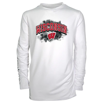 Toddler Garb White Wisconsin Badgers Jesse Long Sleeve Sun Shirt