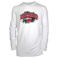 Toddler Garb White Wisconsin Badgers Jesse Long Sleeve Sun Shirt