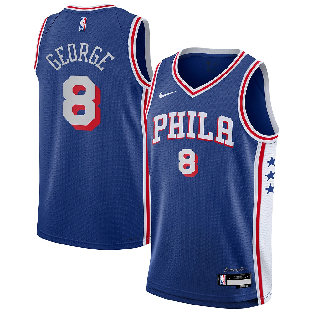 Youth Nike Paul George Royal Philadelphia 76ers Swingman Jersey - Icon Edition