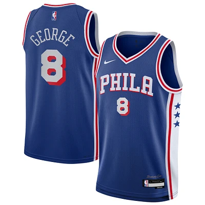 Youth Nike Paul George Royal Philadelphia 76ers Swingman Jersey - Icon Edition