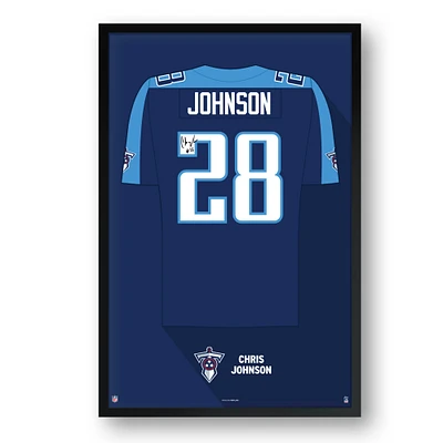 Chris Johnson Tennessee Titans Framed 14" x 20" Retired Jersey Art Print