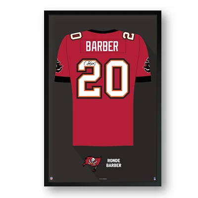 Ronde Barber Tampa Bay Buccaneers Framed 14" x 20" Retired Jersey Art Print